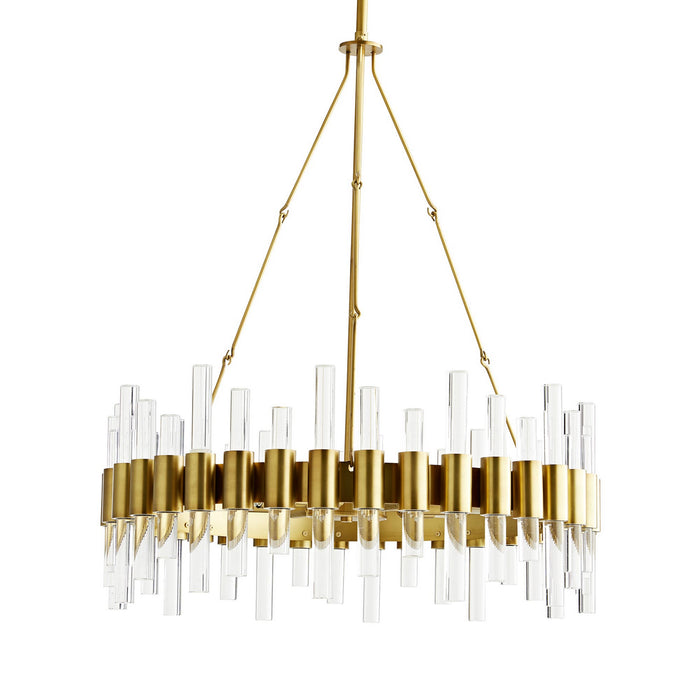 Arteriors 89094 Eight Light Chandelier, Antique Brass