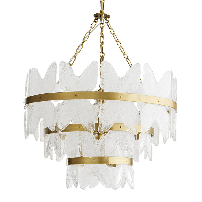 Arteriors 89101 Seven Light Chandelier, Antique Brass