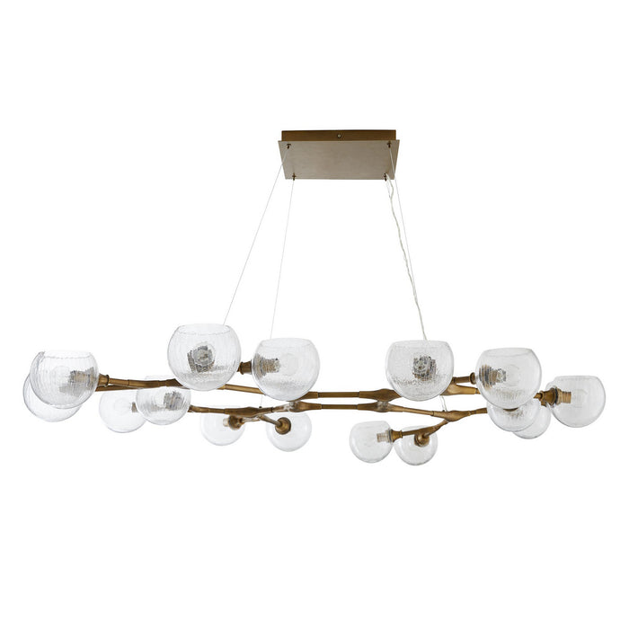 Arteriors 89103 16 Light Chandelier, Antique Brass