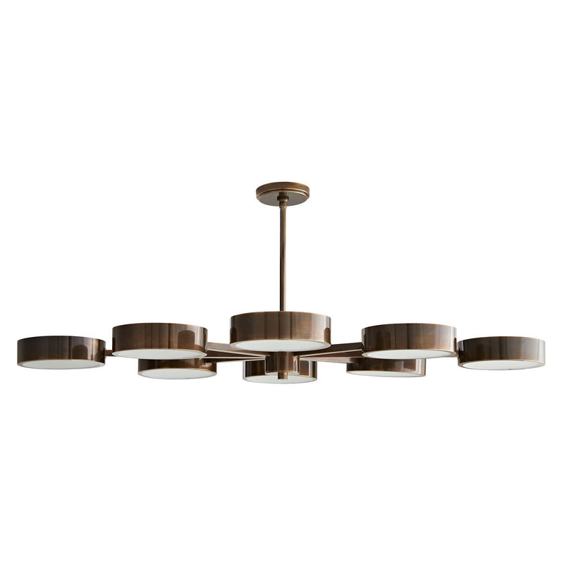 Arteriors 89117 Eight Light Chandelier, Heritage Brass