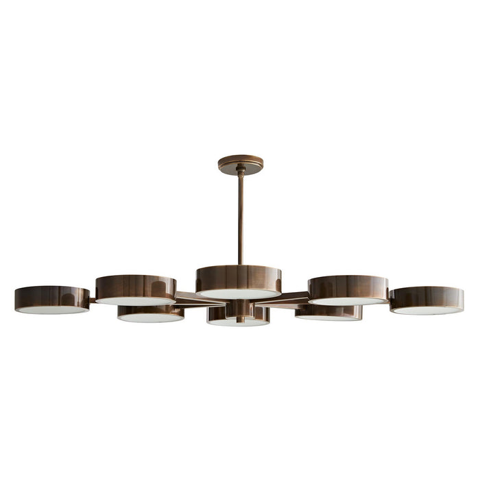 Arteriors 89117 Eight Light Chandelier, Heritage Brass