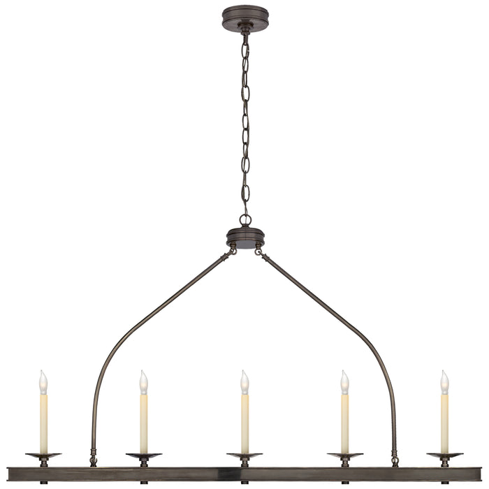 Visual Comfort Signature CHC 1605BZ Five Light Linear Pendant, Bronze