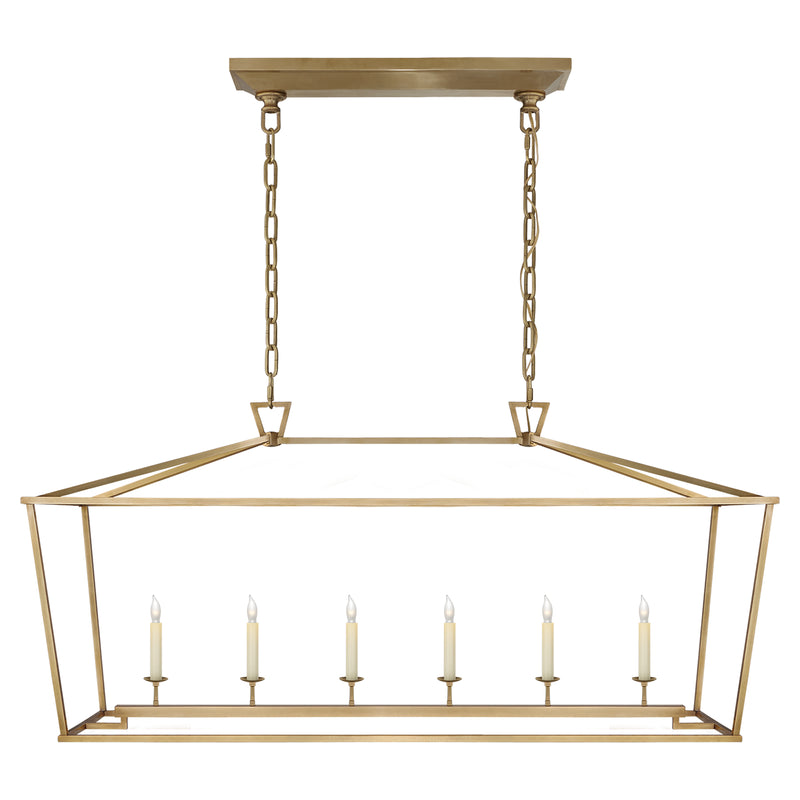Visual Comfort Signature CHC 2166AB Six Light Lantern, Antique-Burnished Brass