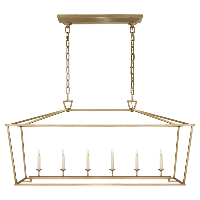 Visual Comfort Signature CHC 2166AB Six Light Lantern, Antique-Burnished Brass