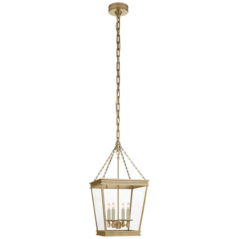 Visual Comfort Signature CHC 5610AB-CG Four Light Lantern, Antique-Burnished Brass