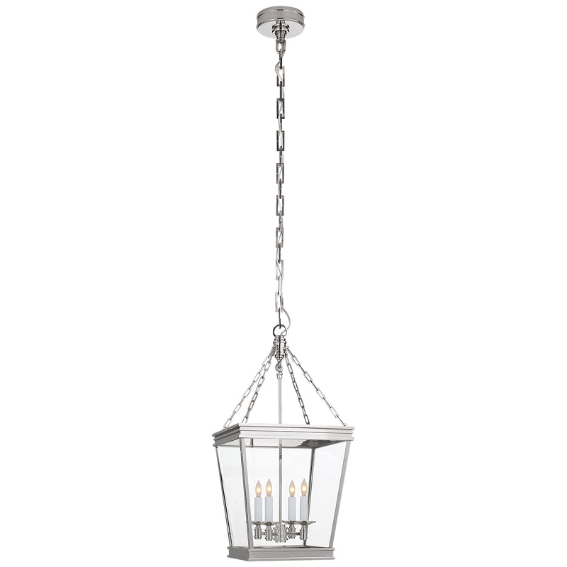 Visual Comfort Signature CHC 5610PN-CG Four Light Lantern, Polished Nickel