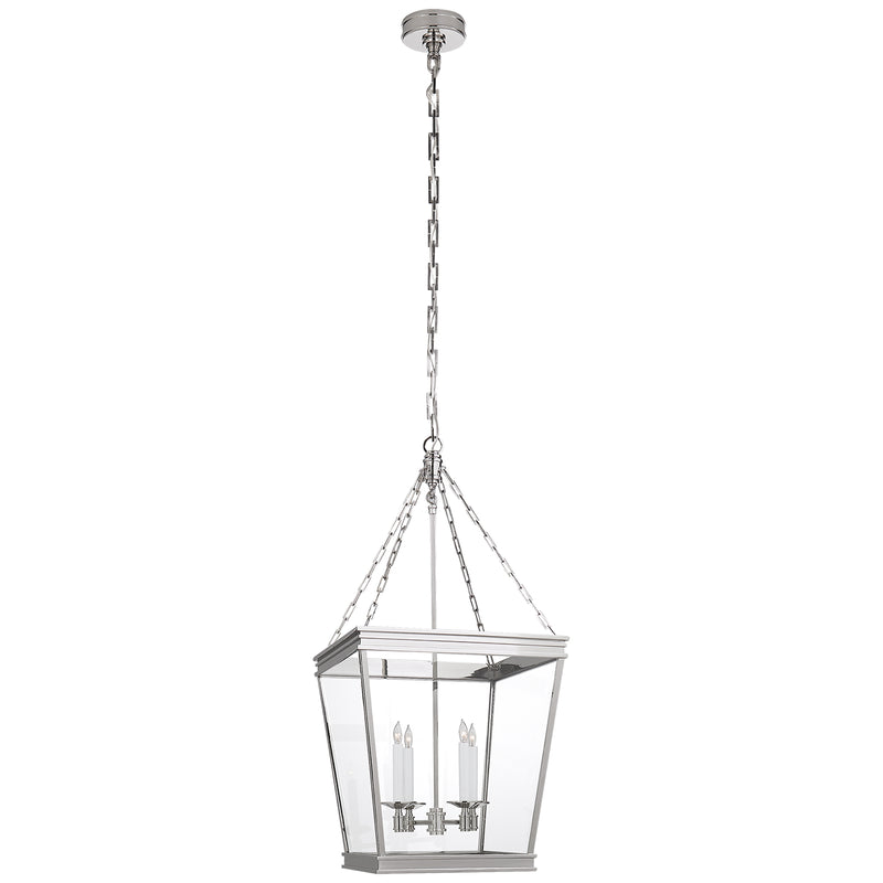 Visual Comfort Signature CHC 5611PN-CG Four Light Lantern, Polished Nickel