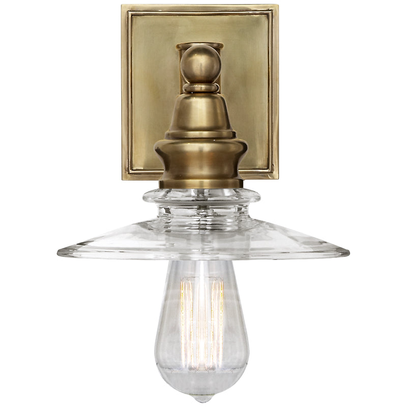 Visual Comfort Signature CHD 2473AB-CG One Light Wall Sconce, Antique-Burnished Brass