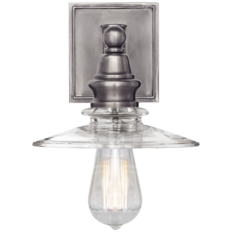 Visual Comfort Signature CHD 2473AN-CG One Light Wall Sconce, Antique Nickel