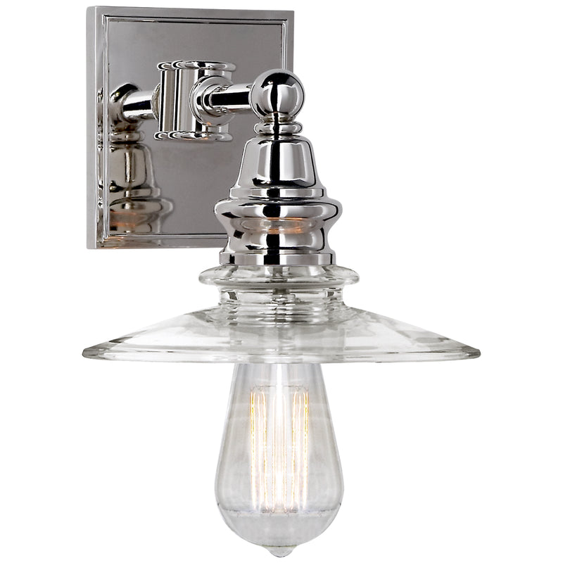 Visual Comfort Signature CHD 2473PN-CG One Light Wall Sconce, Polished Nickel