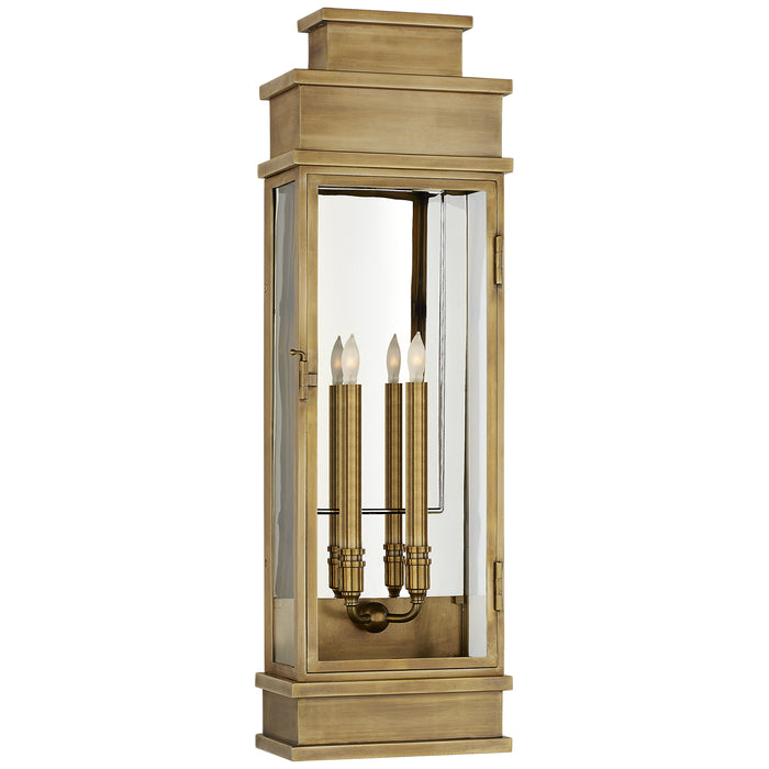 Visual Comfort Signature CHD 2911AB-CG Two Light Wall Lantern, Antique-Burnished Brass