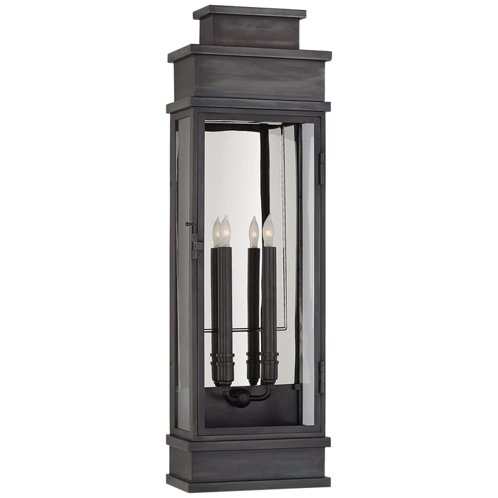 Visual Comfort Signature CHD 2911BZ-CG Two Light Wall Lantern, Bronze