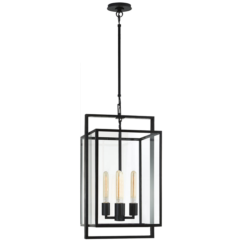 Visual Comfort Signature S 5192AI-CG Four Light Lantern, Aged Iron
