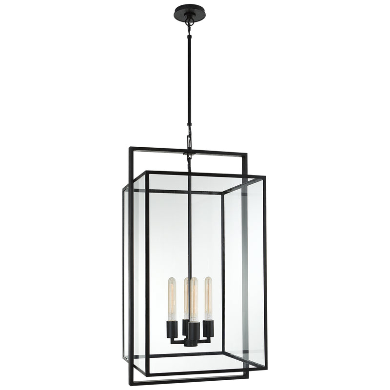 Visual Comfort Signature S 5193AI-CG Four Light Lantern, Aged Iron