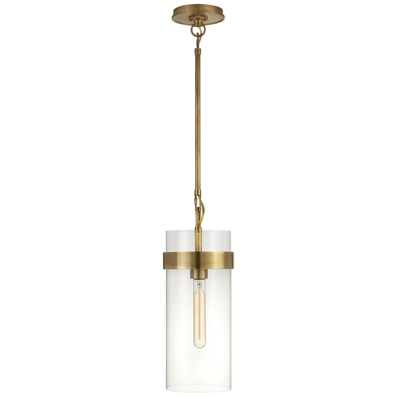 Visual Comfort Signature S 5673HAB-CG One Light Pendant, Hand-Rubbed Antique Brass