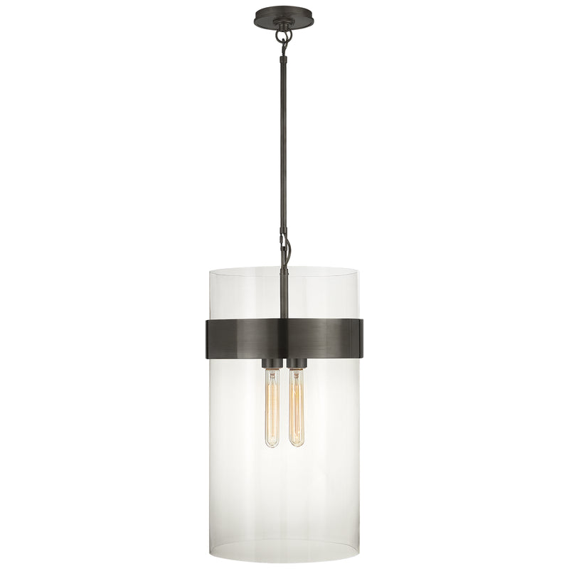 Visual Comfort Signature S 5674BZ-CG Four Light Pendant, Bronze