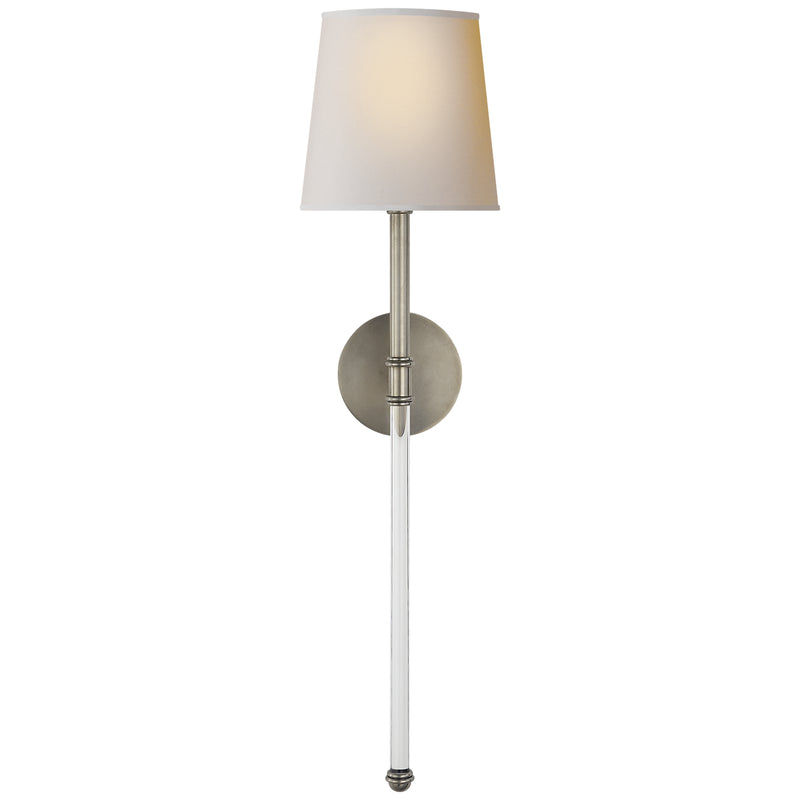 Visual Comfort Signature SK 2017AN-NP One Light Wall Sconce, Antique Nickel
