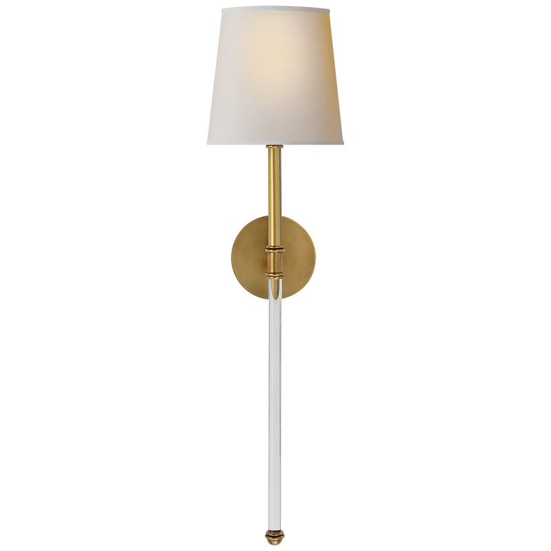 Visual Comfort Signature SK 2017HAB-NP One Light Wall Sconce, Hand-Rubbed Antique Brass