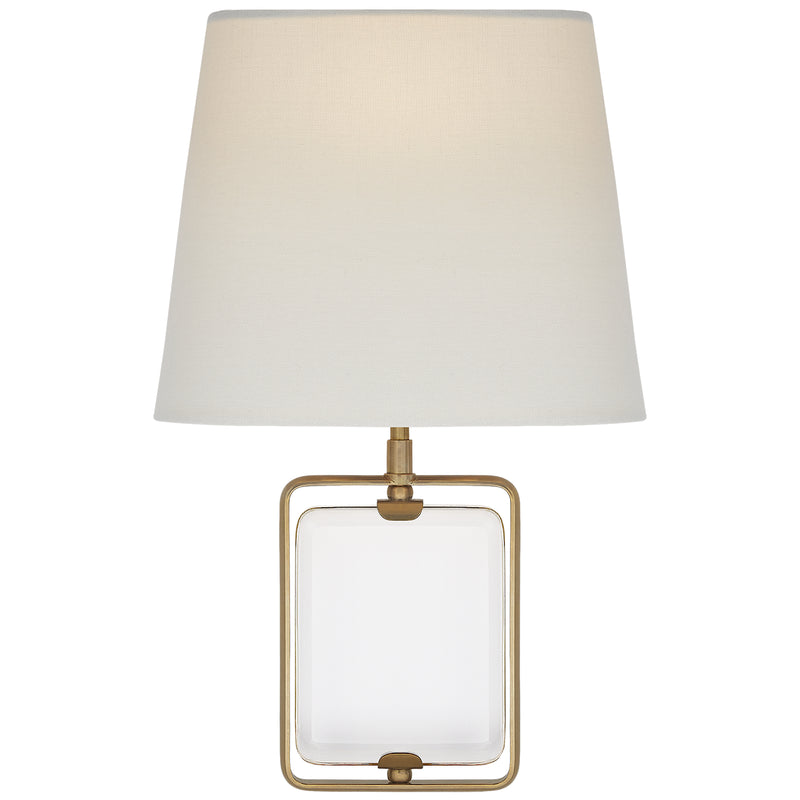 Visual Comfort Signature SK 2030CG/HAB-L One Light Wall Sconce, Crystal and Hand-Rubbed Antique Brass