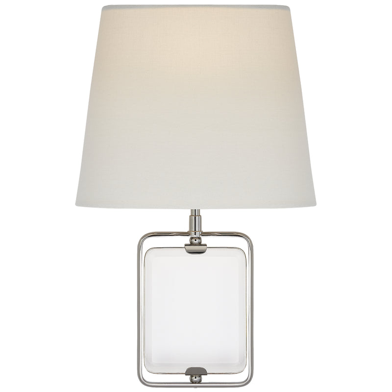 Visual Comfort Signature SK 2030CG/PN-L One Light Wall Sconce, Crystal and Polished Nickel