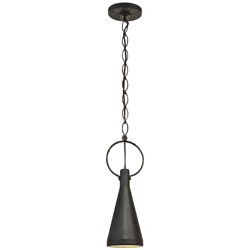 Visual Comfort Signature SK 5360NR-AI One Light Pendant, Natural Rusted Iron
