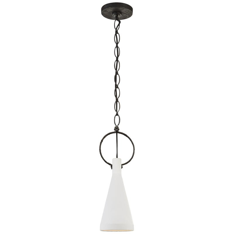 Visual Comfort Signature SK 5360NR-PW One Light Pendant, Natural Rusted Iron