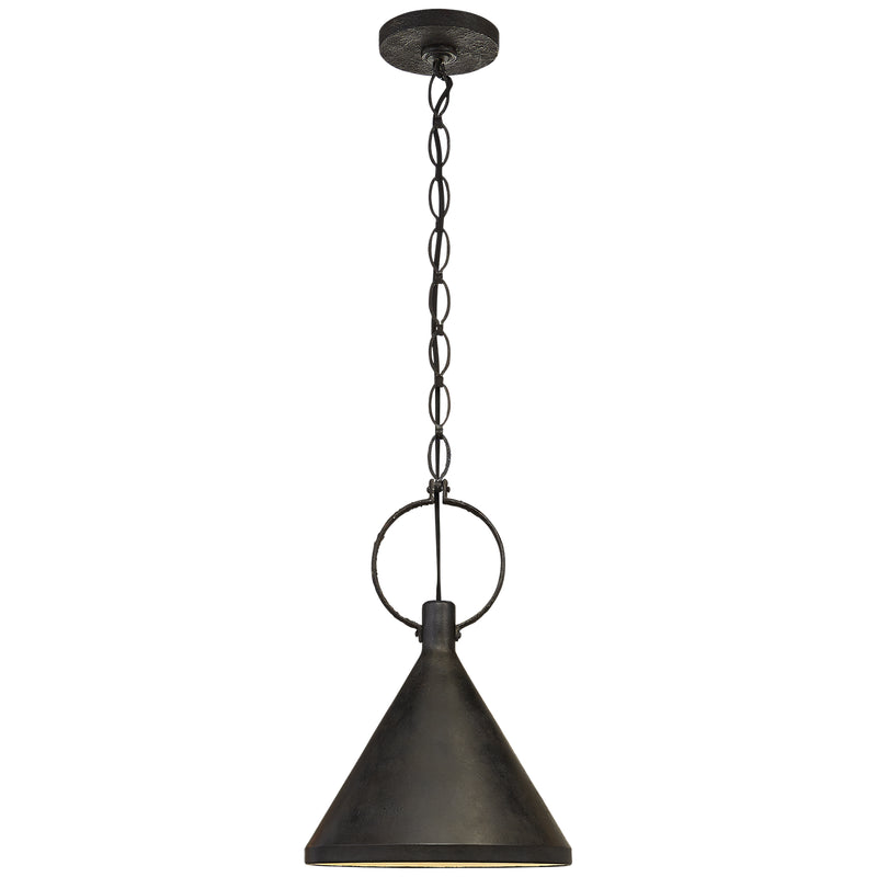 Visual Comfort Signature SK 5362NR-AI One Light Pendant, Natural Rusted Iron