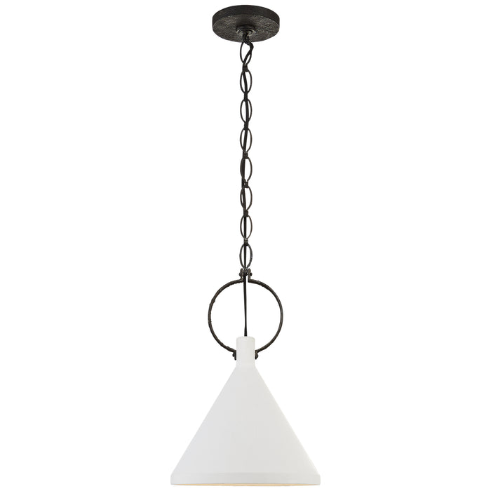 Visual Comfort Signature SK 5362NR-PW One Light Pendant, Natural Rusted Iron