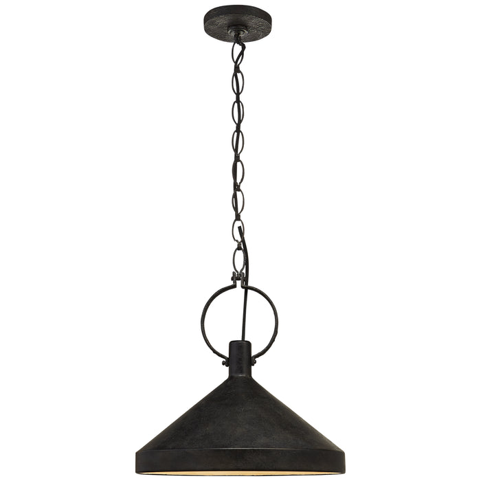 Visual Comfort Signature SK 5363NR-AI One Light Pendant, Natural Rusted Iron