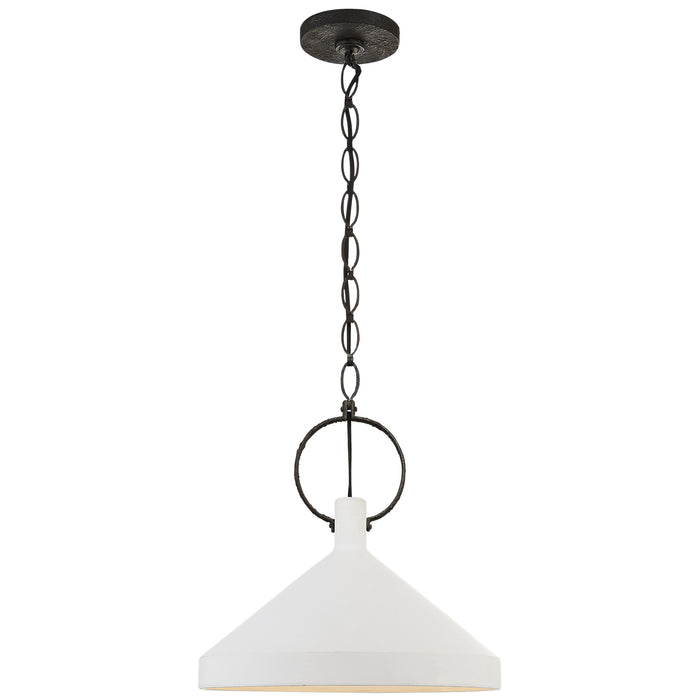 Visual Comfort Signature SK 5363NR-PW One Light Pendant, Natural Rusted Iron