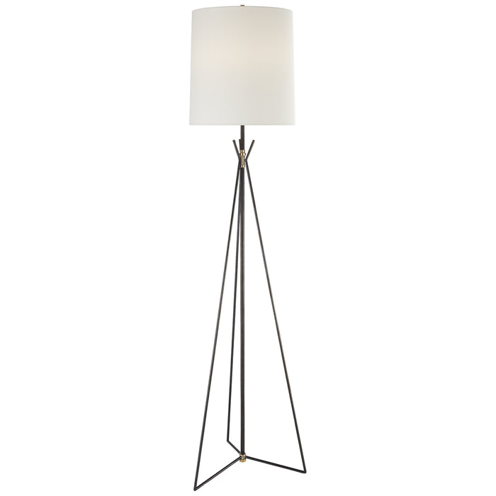 Visual Comfort Signature TOB 1390AI/HAB-L One Light Floor Lamp, Aged Iron