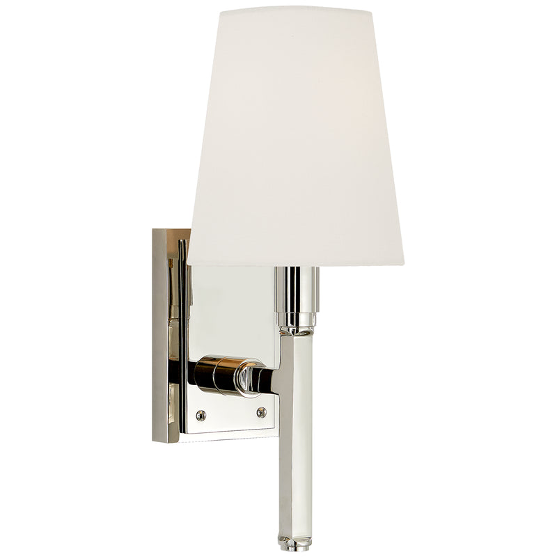 Visual Comfort Signature TOB 2283PN-L One Light Wall Sconce, Polished Nickel
