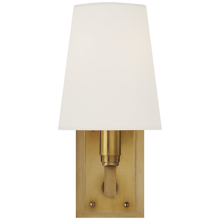 Visual Comfort Signature TOB 2284HAB-L One Light Wall Sconce, Hand-Rubbed Antique Brass