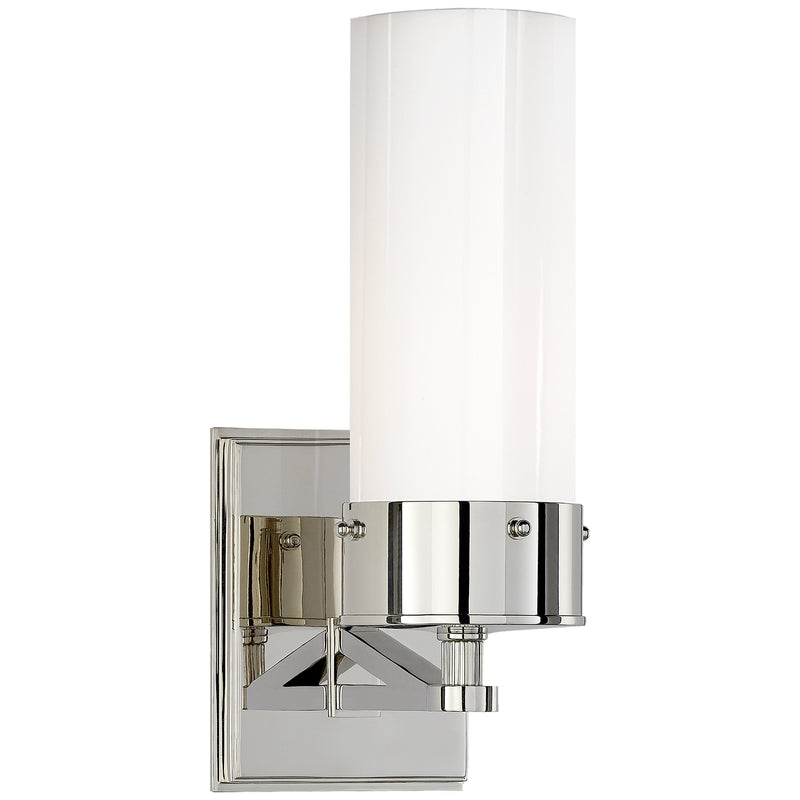 Visual Comfort Signature TOB 2314PN-WG One Light Bath Sconce, Polished Nickel