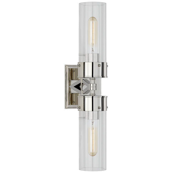 Visual Comfort Signature TOB 2315PN-CG Two Light Bath Sconce, Polished Nickel