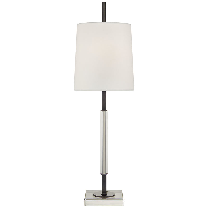 Visual Comfort Signature TOB 3627BZ/CG-L One Light Table Lamp, Bronze with Crystal