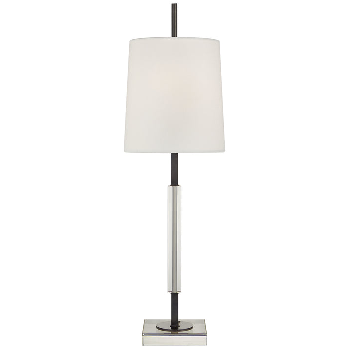 Visual Comfort Signature TOB 3627BZ/CG-L One Light Table Lamp, Bronze with Crystal