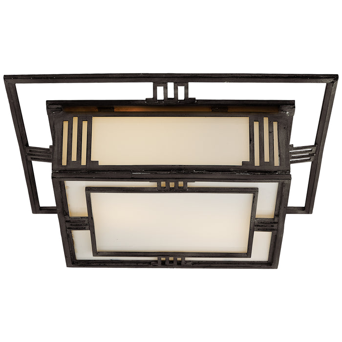 Visual Comfort Signature TOB 4220AI Two Light Flush Mount, Aged Iron