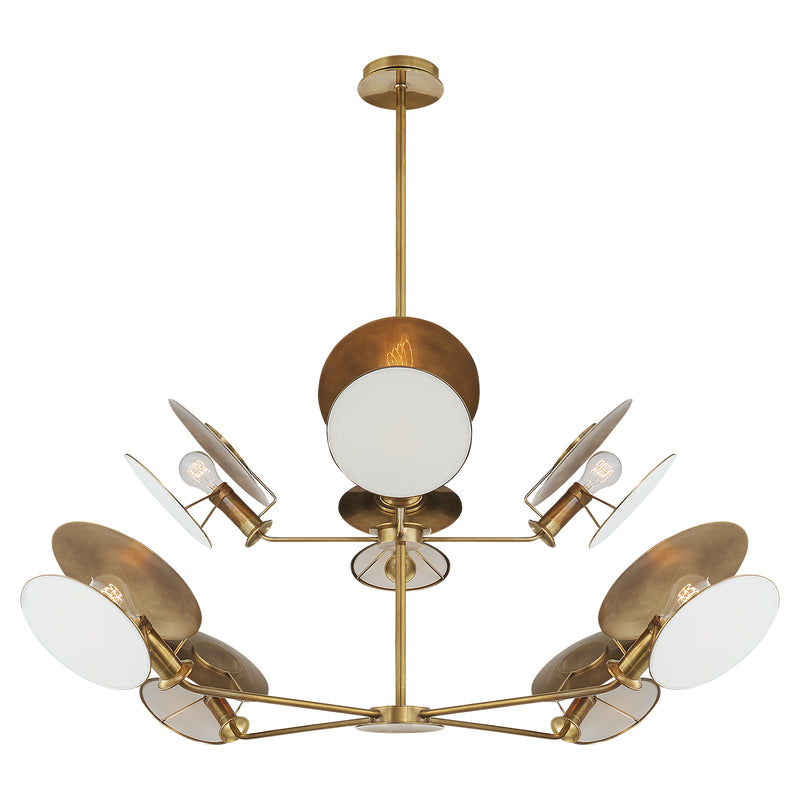 Visual Comfort Signature TOB 5290HAB-L Eight Light Chandelier, Hand-Rubbed Antique Brass