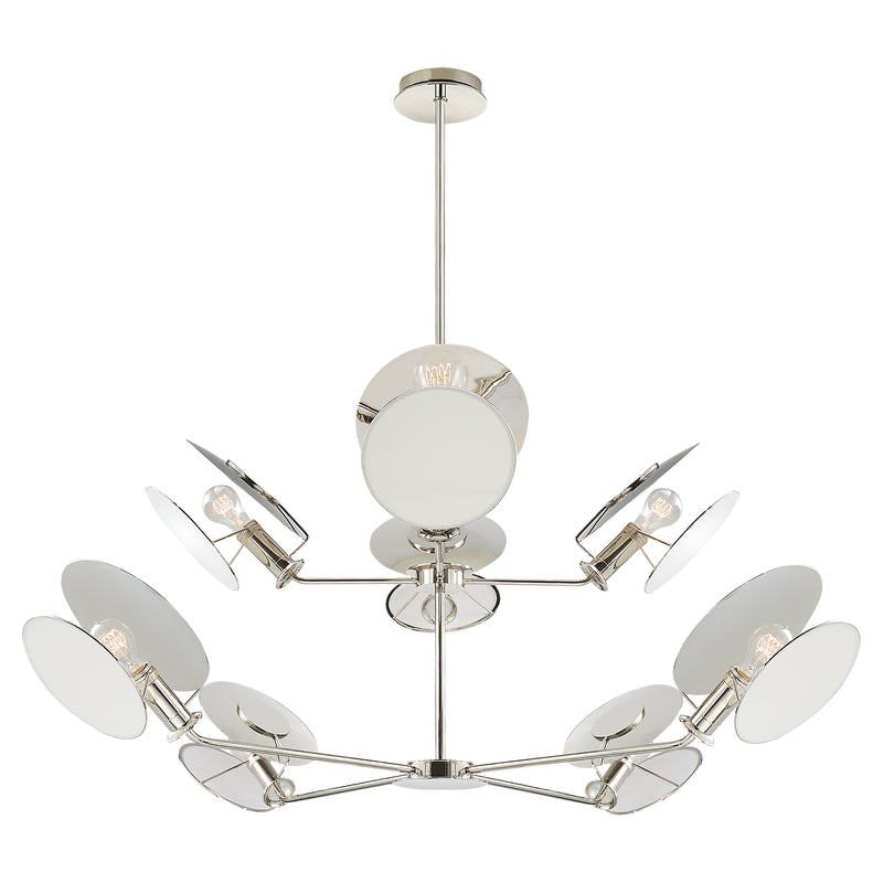 Visual Comfort Signature TOB 5290PN-L Eight Light Chandelier, Polished Nickel