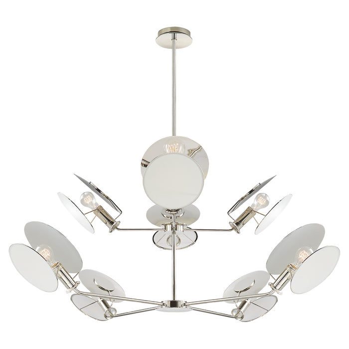 Visual Comfort Signature TOB 5290PN-L Eight Light Chandelier, Polished Nickel