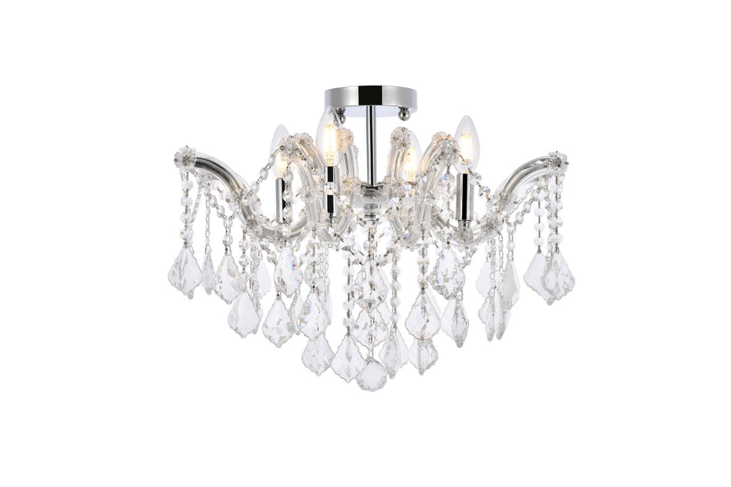 Elegant Lighting 2800F18C/RC Four Light Flush Mount, Chrome