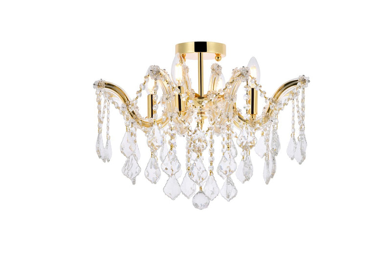 Elegant Lighting 2800F18G/RC Four Light Flush Mount, Gold