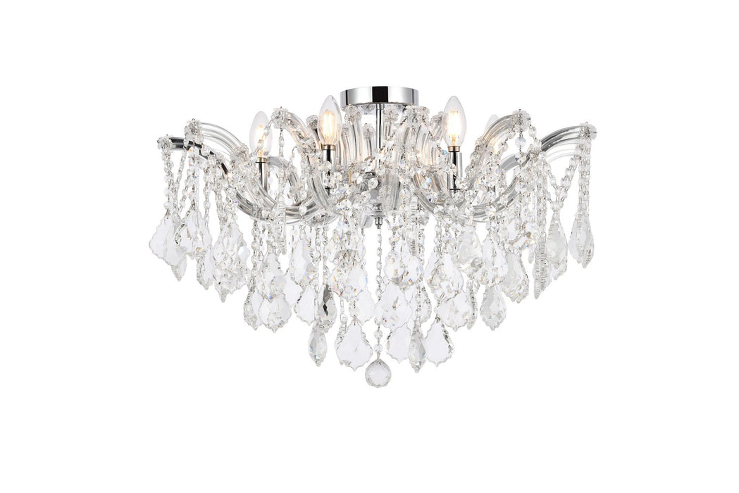 Elegant Lighting 2800F24C/RC Six Light Flush Mount, Chrome