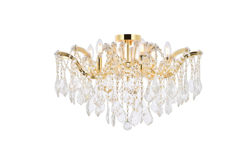 Elegant Lighting 2800F24G/RC Six Light Flush Mount, Gold