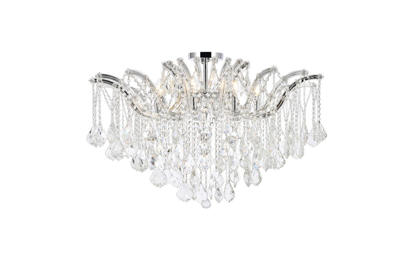 Elegant Lighting 2800F36C/RC Eight Light Flush Mount, Chrome