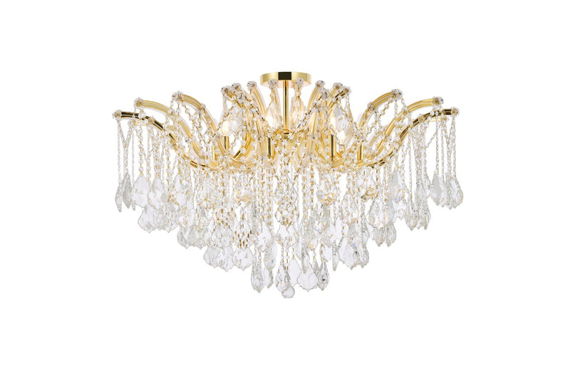 Elegant Lighting 2800F36G/RC Eight Light Flush Mount, Gold