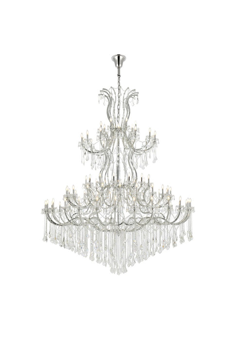 Elegant Lighting 2800G120C/RC 84 Light Chandelier, Chrome