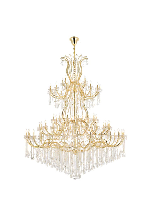 Elegant Lighting 2800G120G/RC 84 Light Chandelier, Gold