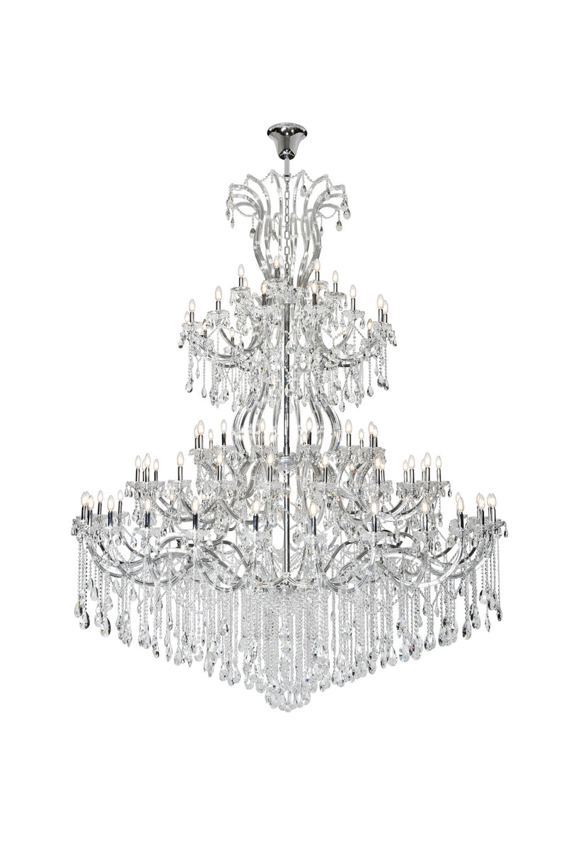 Elegant Lighting 2803G120C/RC 84 Light Chandelier, Chrome